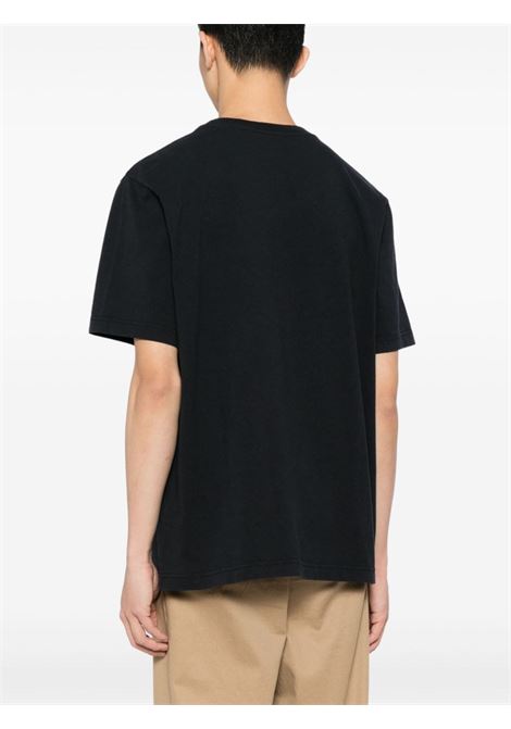 T-shirt con logo in nero di Maison Kitsuné - uomo MAISON KITSUNÉ | MM00126KJ0118O197